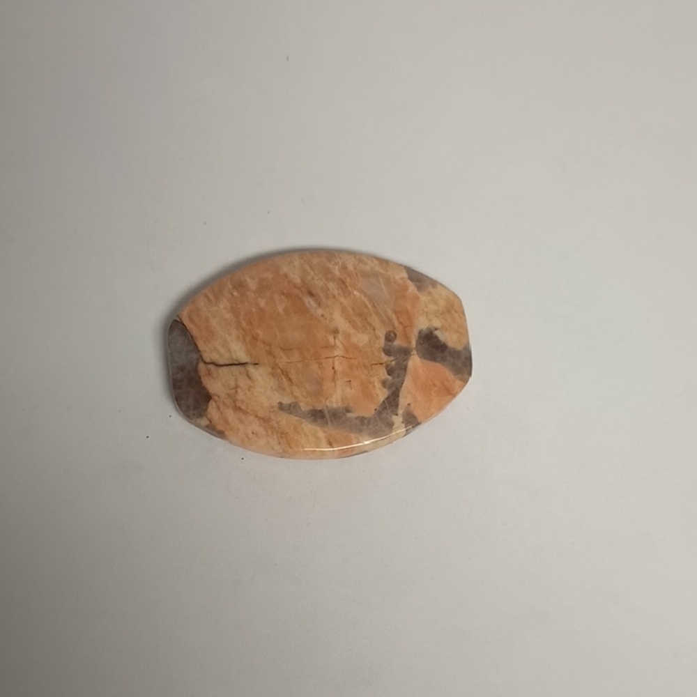 Oval Stone Cabochon in Orange and Brown
